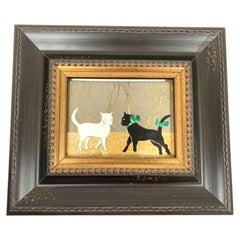 Pietra Dura Marble Work Of Two Cats