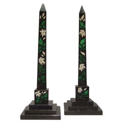 Pietra Dura obelisks, Derbyshire , England circa 1840