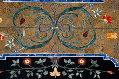Plateau de table en Pietra Dura ou pierres dures