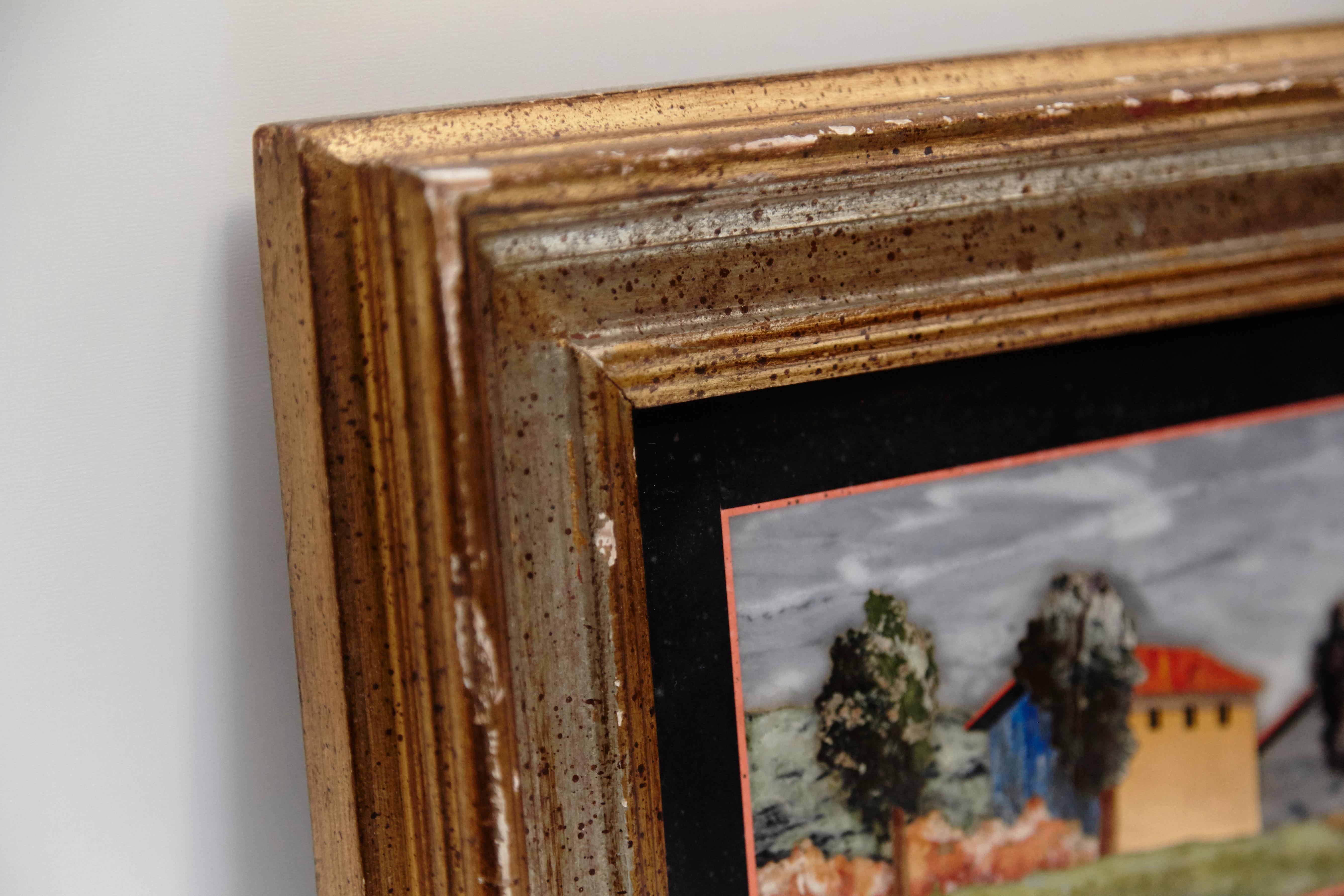 Pietra Dura Scarpelli Framed Artwork, Florence, Italy, circa 1960 In Good Condition In Barcelona, Barcelona