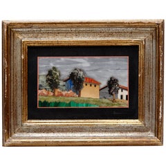 Pietra Dura Scarpelli Framed Artwork, Florence, Italy, circa 1960