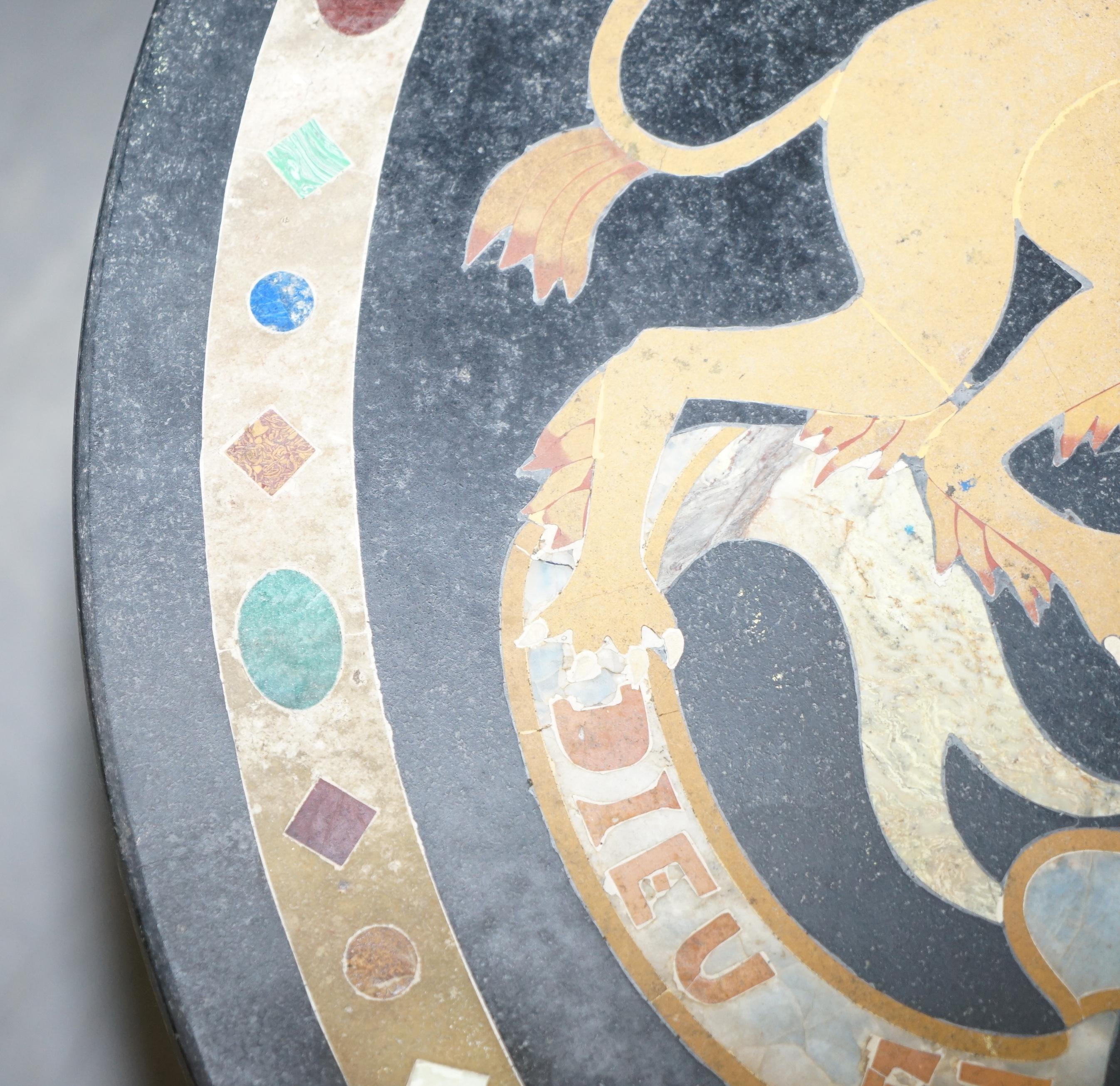 Pietra Dura Specimen Marble Centre Table Coat of Arms William iv Hardwood Base 13
