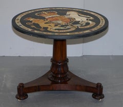Pietra Dura Specimen Marble Centre Table Coat of Arms William iv Hardwood Base