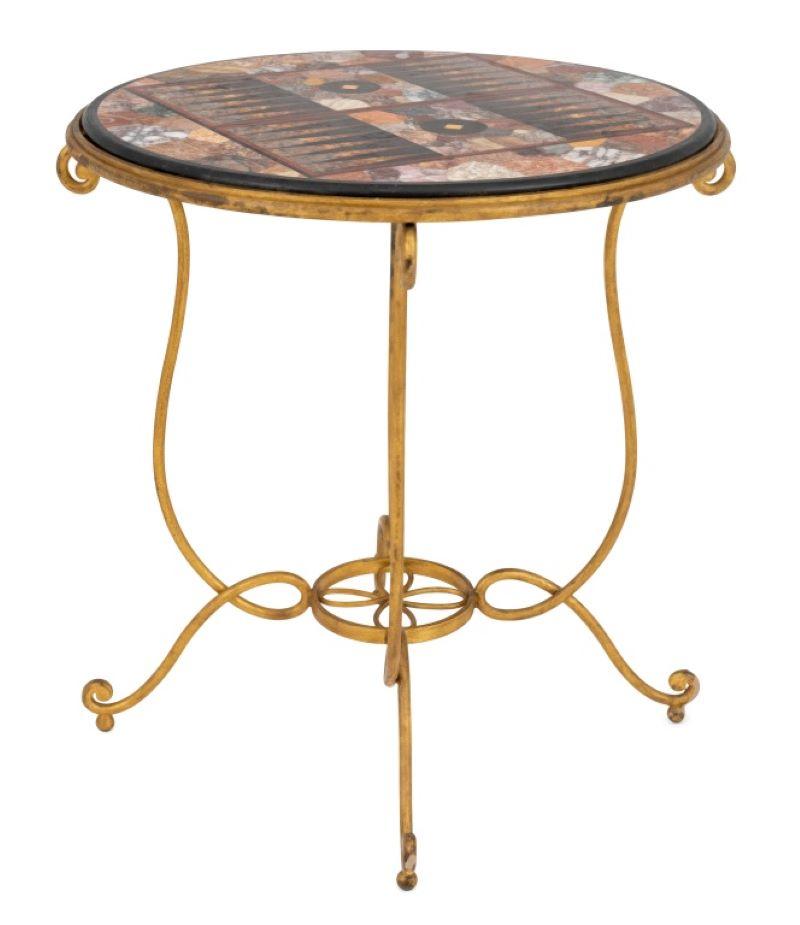 Néo-classique Table de jeu spécimen en marbre Pietra Dura en vente