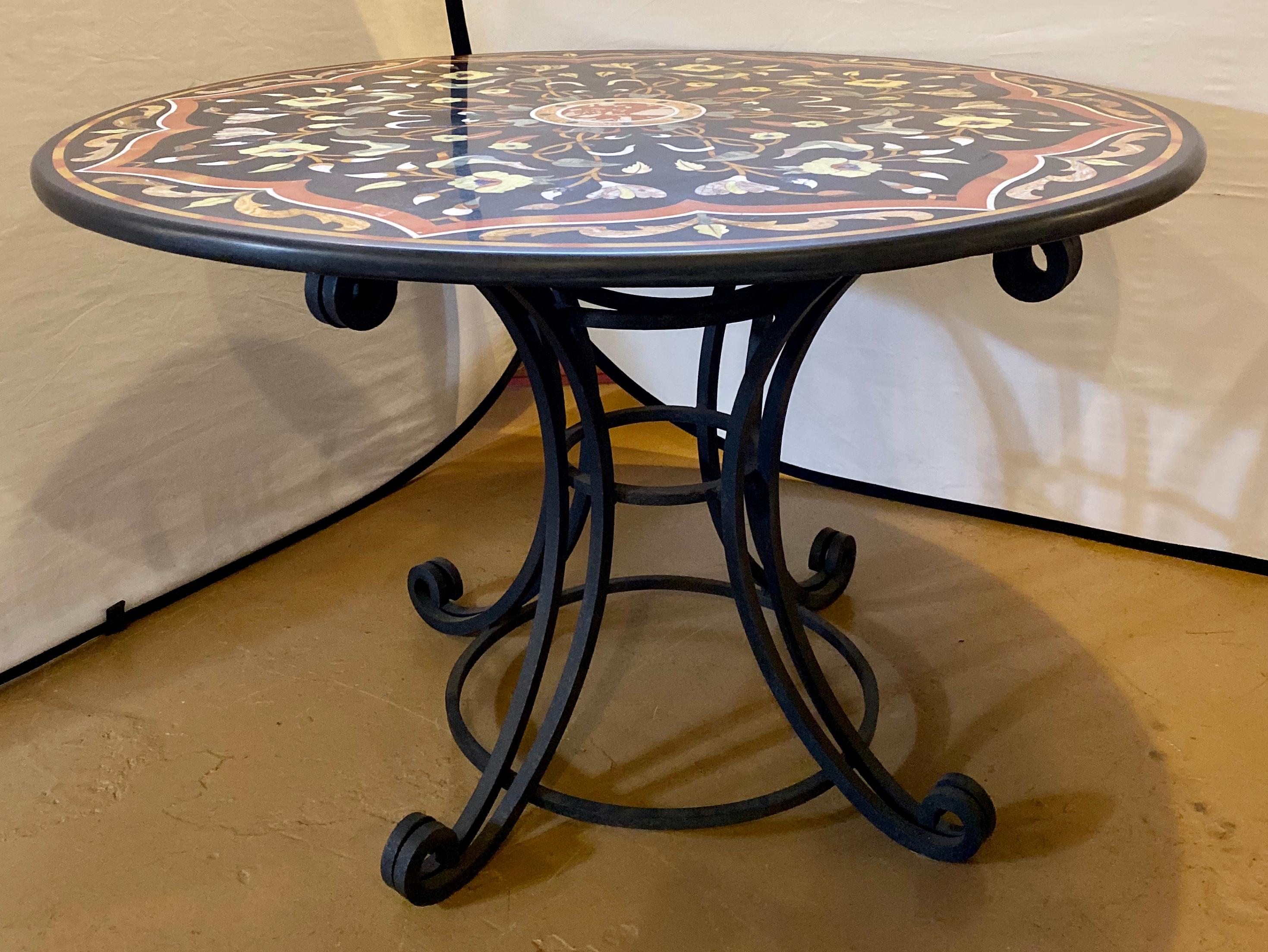 wrought iron round tables