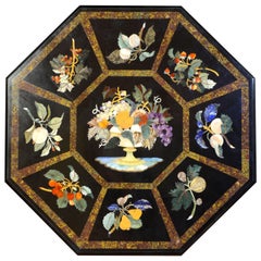 Pietra Dura Tabletop, Marble and Hardstones, circa Late 20th Century