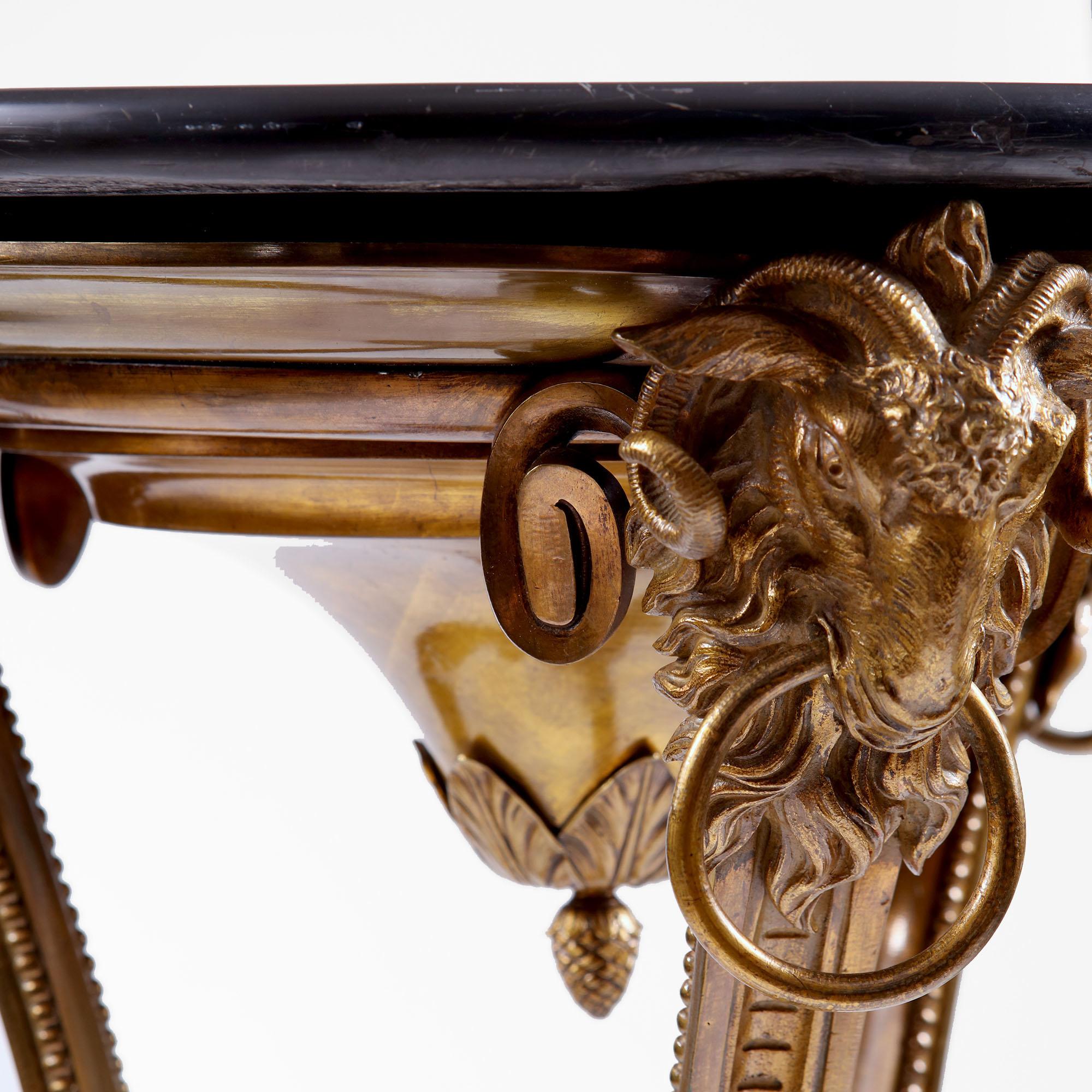 Européen Table Pietra Dure spécimen en marbre et bronze en vente