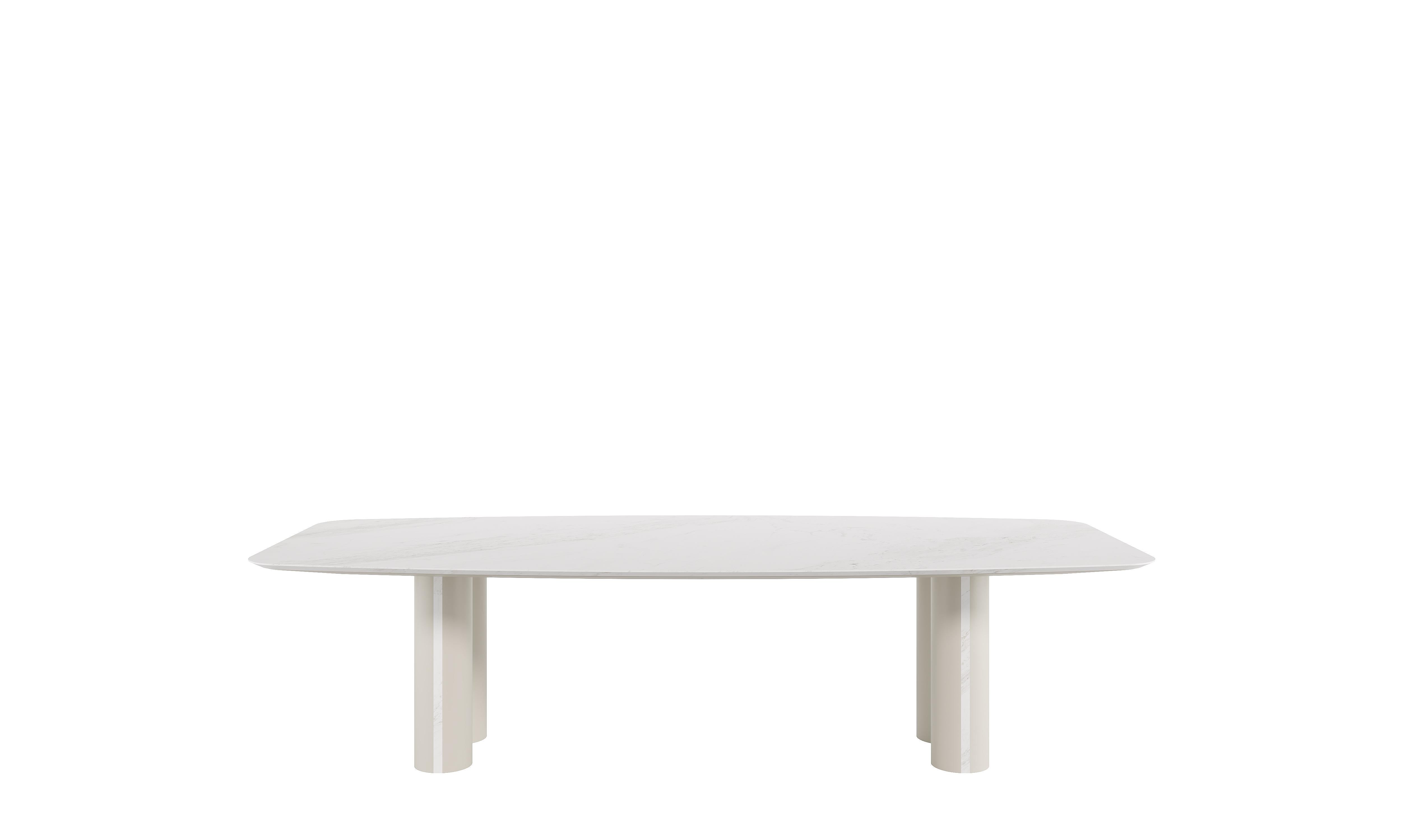 Portugais Table de salle à manger moderne Pietra avec pierre naturelle en vente
