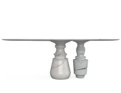 Pietra Oval Estremoz Dining Table - Hand-Crafted Turned Marble - Boca do Lobo