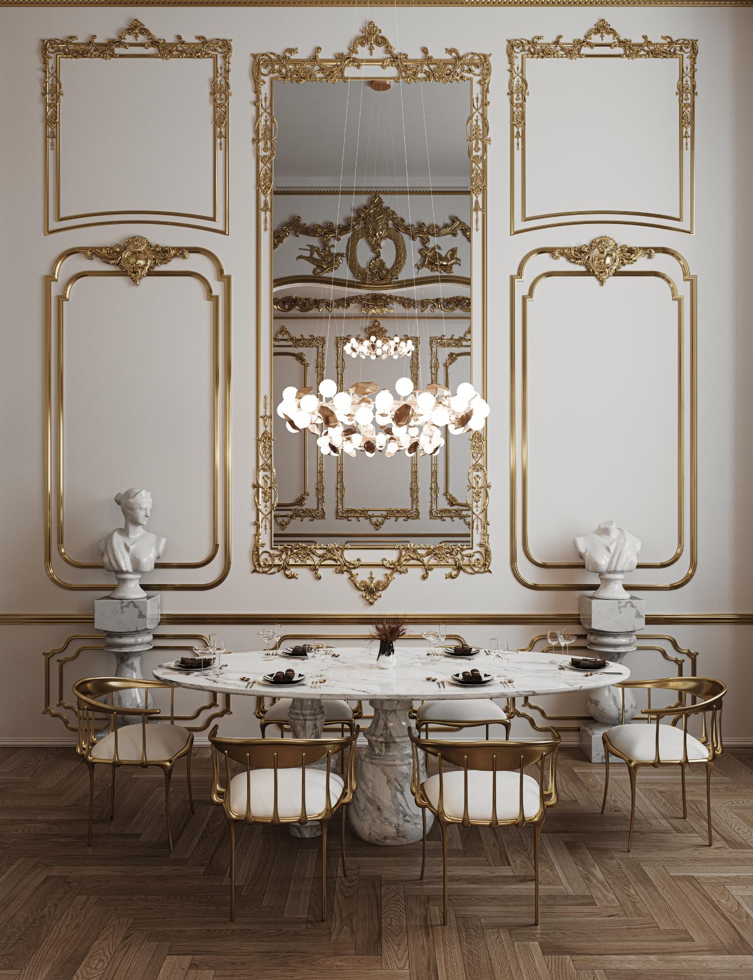 Contemporary Pietra Oval Estremoz Dining Table - Hand-Crafted Turned Marble - Boca do Lobo For Sale