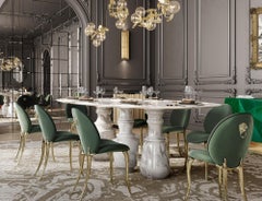 Pietra Oval Estremoz XL Dining Table - Hand-Crafted Turned Marble - Boca do Lobo