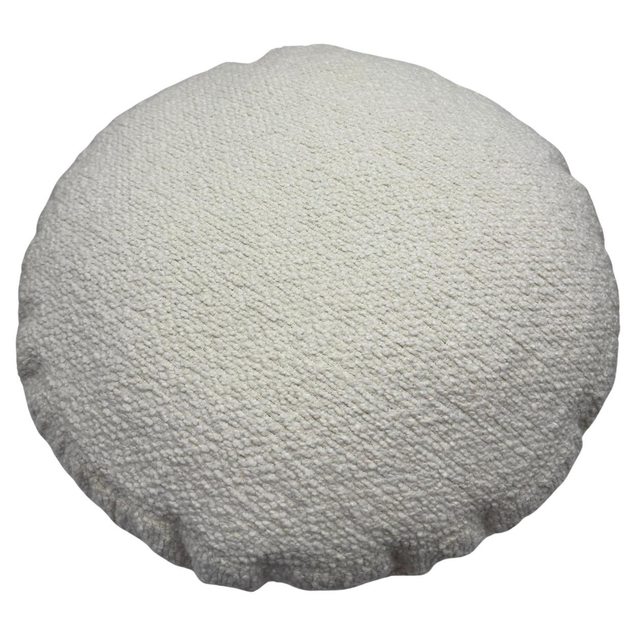 "Pietra" Round Cushion in Bouclé Fabric