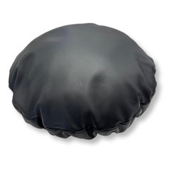 "Pietra" Round Cushion in Natural Leather