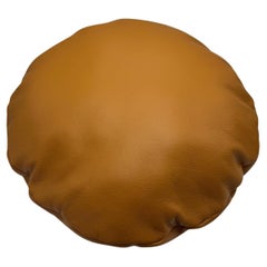"Pietra" Round Cushion in Natural Leather