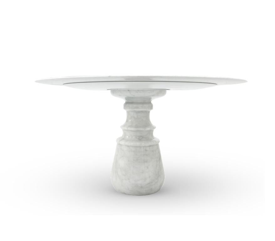 Modern Pietra Round Table in Estremoz Marble by Boca do Lobo For Sale