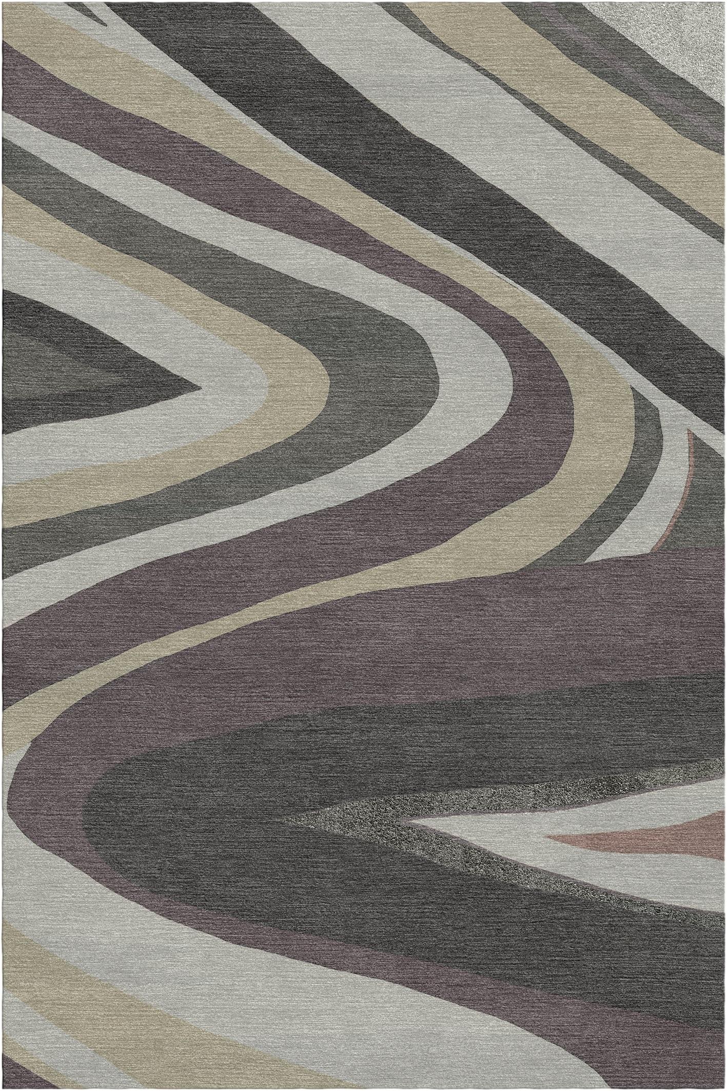 Tappeto Pietra III di Giulio Brambilla
Dimensioni: P 300 x L 200 x H 1,5 cm
Materiali: Lana NZ, seta di bambù
Disponibile in altri colori.

Questo tappeto, realizzato dall'architetto e designer Giulio Brambilla, sfoggia una decorazione astratta che