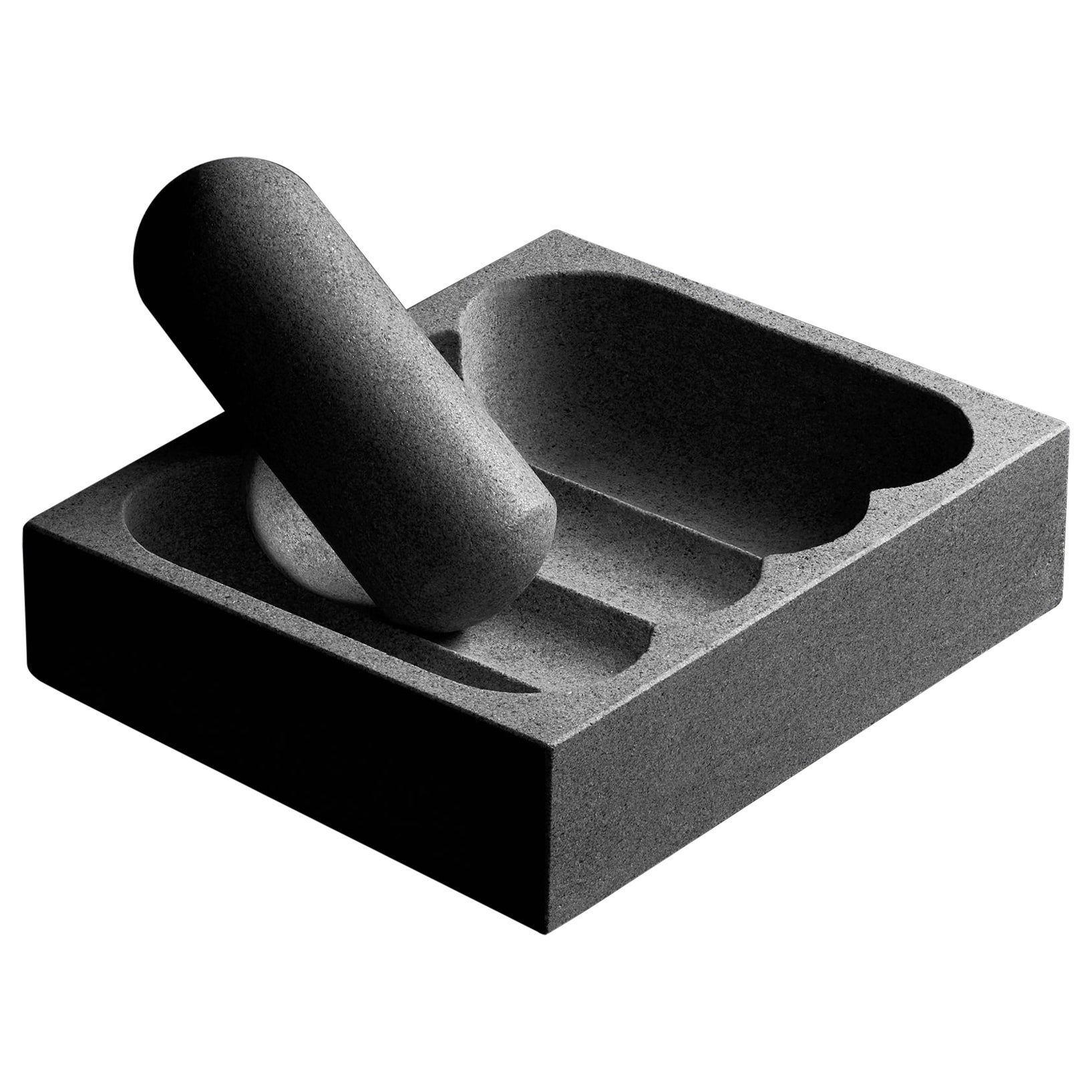 Pietra Serena Flure Mortar and Pestle by Tino Seubert For Sale