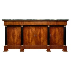 Buffet de style Empire surmonté de marbre Pietra Verde