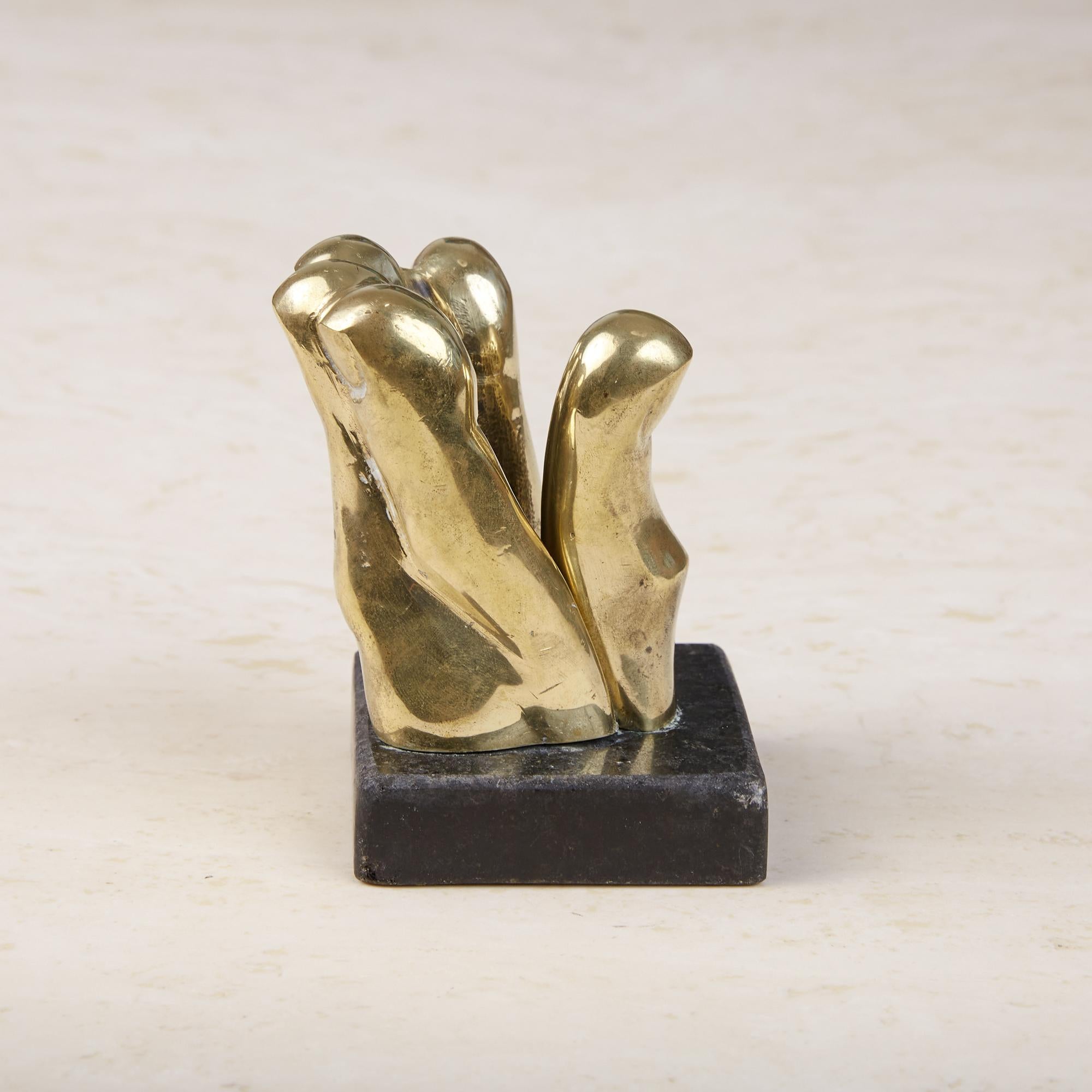 Pietrina Checcacci Cast Bronze Hand Letter Holder with Granite Base 2