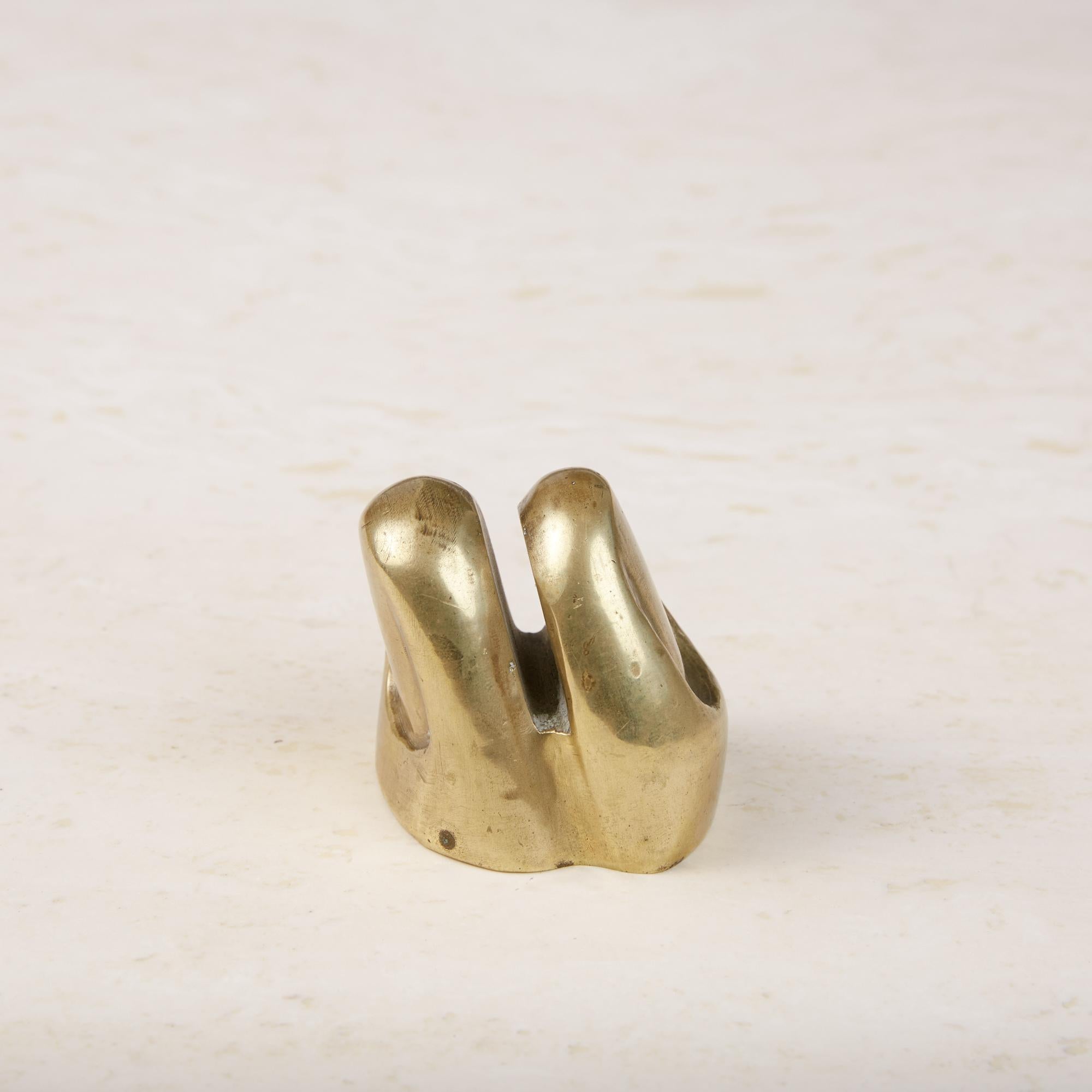 Modern Pietrina Checcacci Cast Bronze Thumbs Letter Holder For Sale