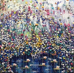 'Dolce Segreto' Contemporary Pond with Bold Colour and Thick Paint