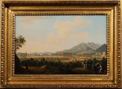 A view of Paesteum with Grand Tourists in the foreground