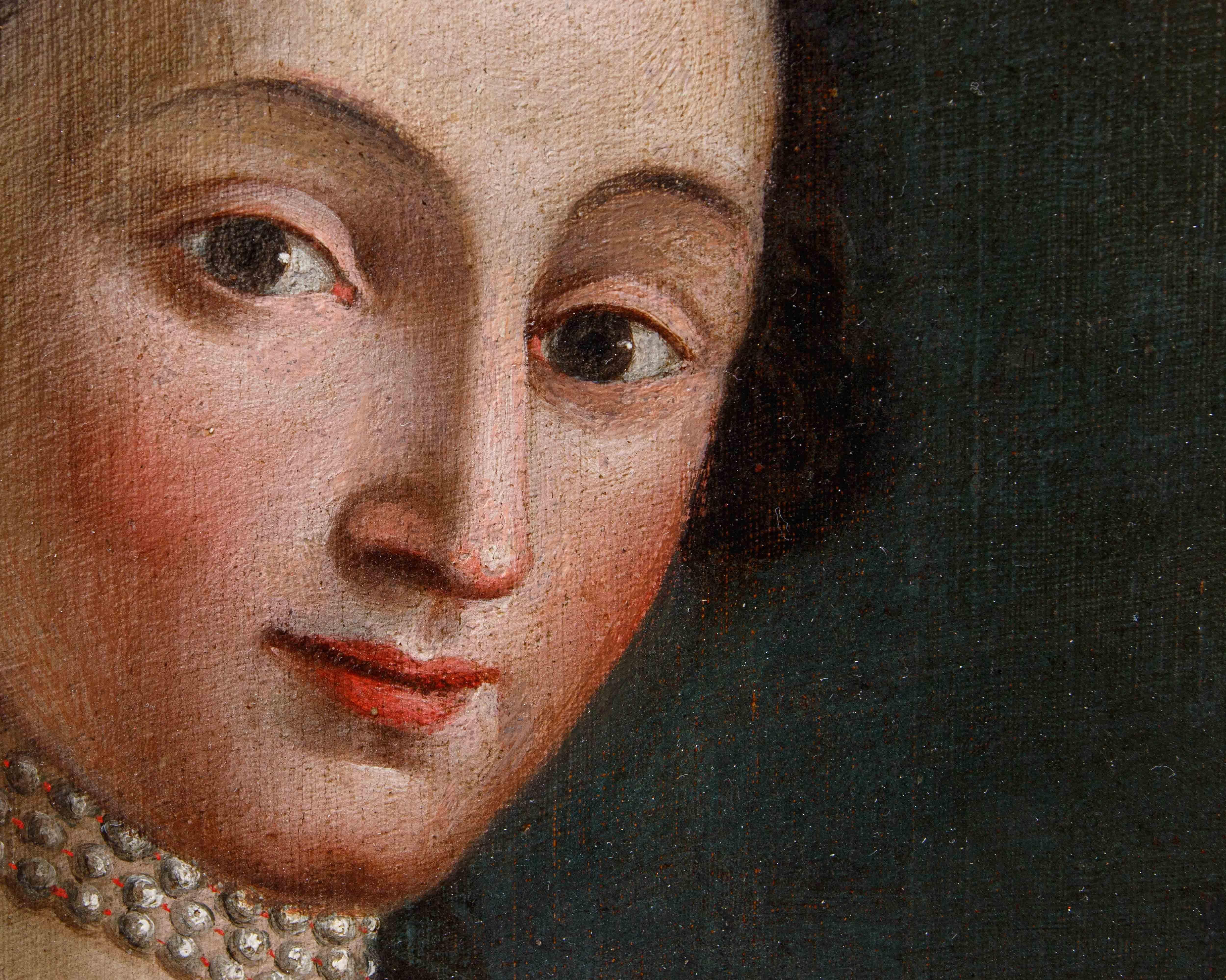 cerchia di Pietro Antonio Rotari, ragazza con cestino di fiori For Sale 4