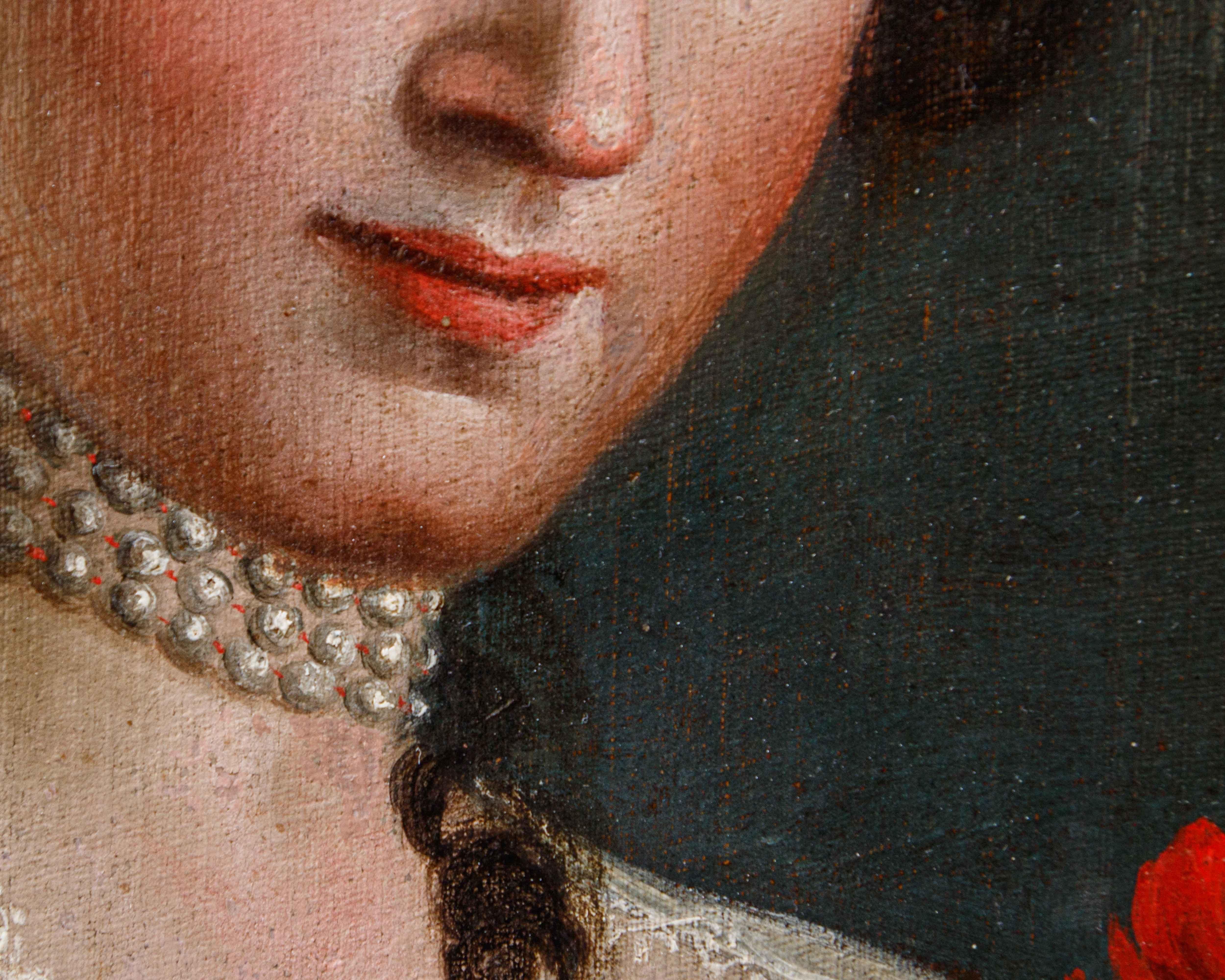 cerchia di Pietro Antonio Rotari, ragazza con cestino di fiori For Sale 6