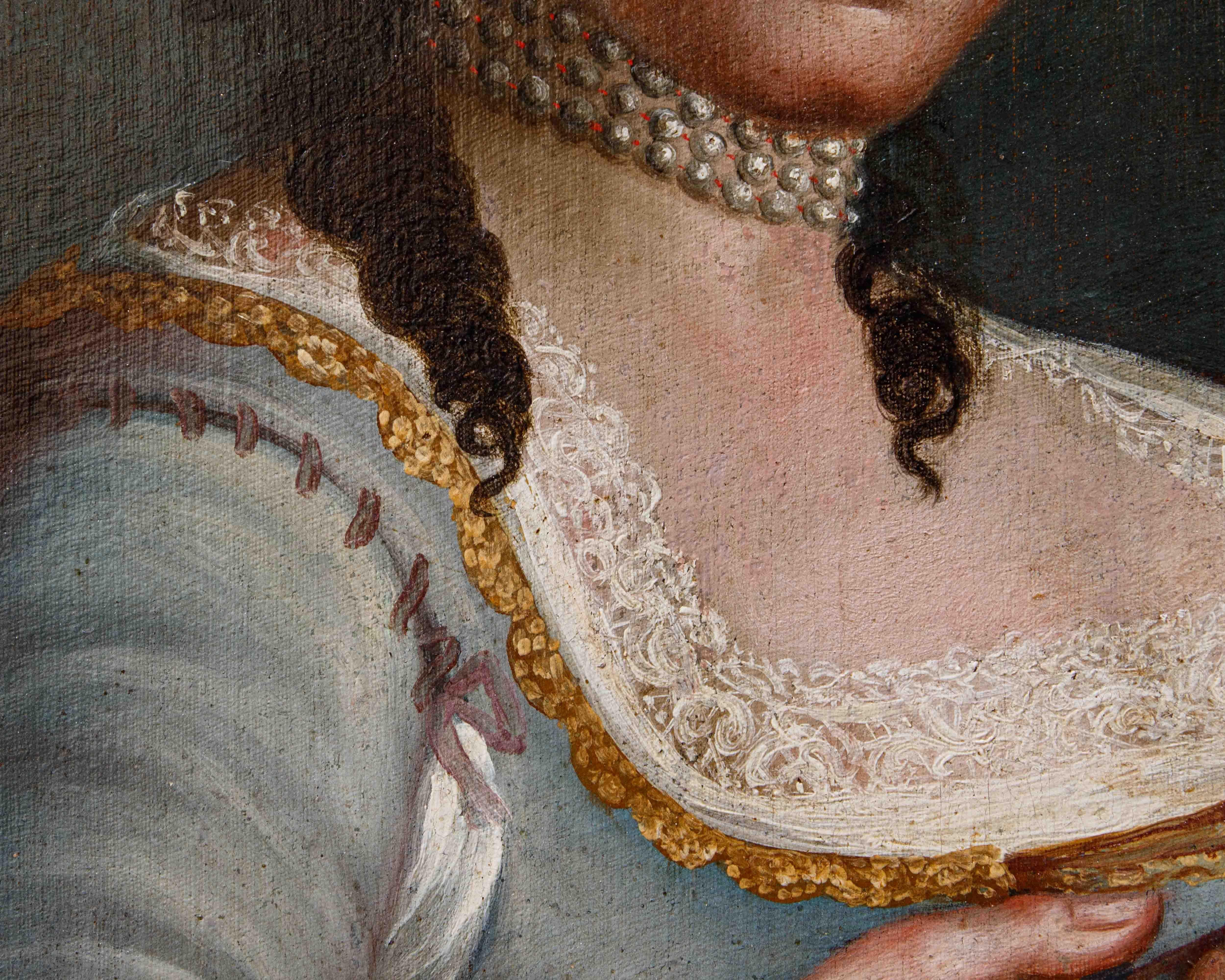 cerchia di Pietro Antonio Rotari, ragazza con cestino di fiori For Sale 8