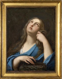 Mary Magdalene Meditating On The Crown Of Thorns Oil Painting By Pietro Rotari 