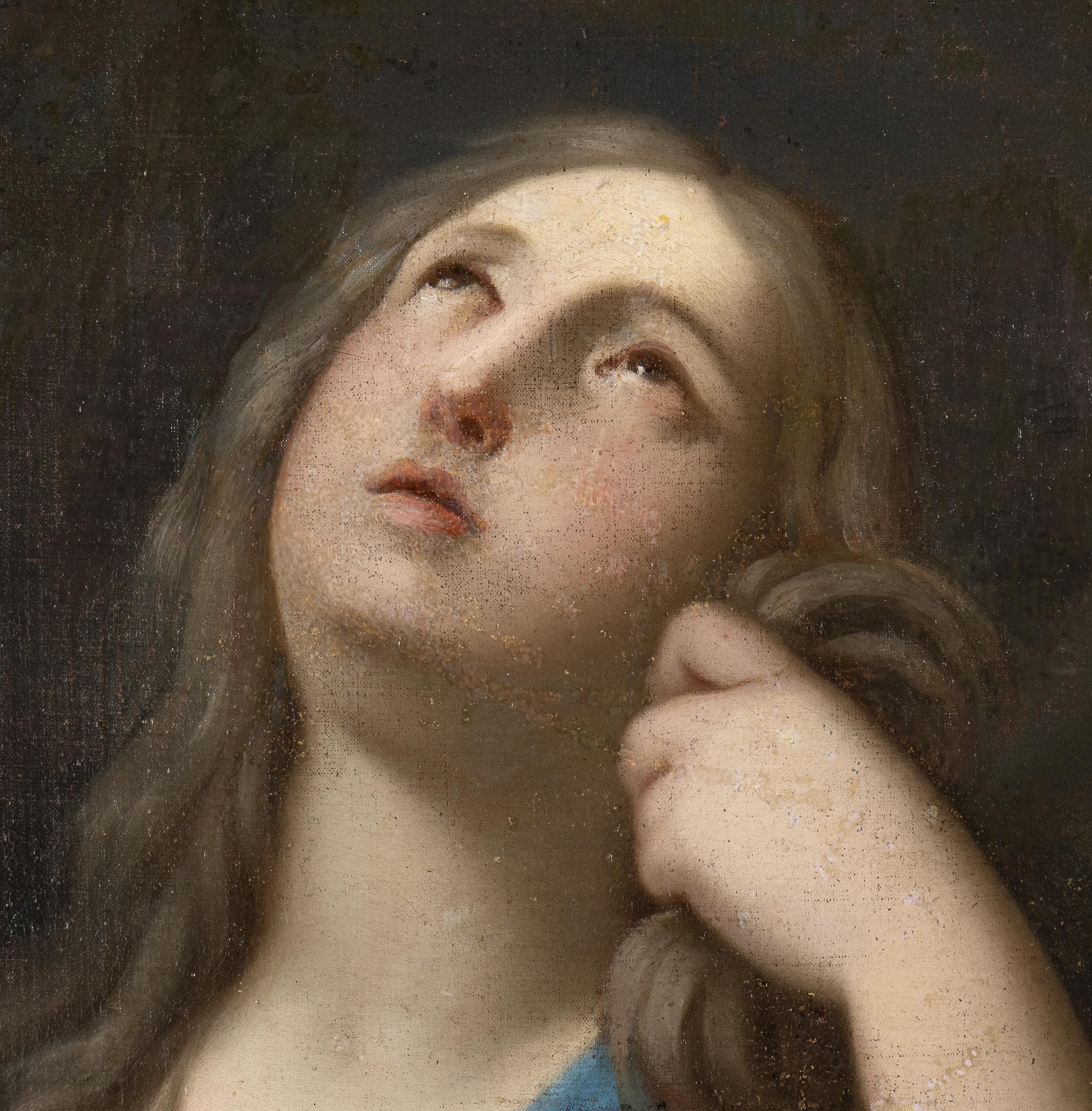 PIETRO ROTARI (Verona 1707-1762 Saint Petersburg), The Mary Magdalene Meditating On The Crown Of Thorns Oil Painting ,oil on canvas 65x50cm (78x62 cm frame included), 
This painting by Antonio Rotari is a portrait of Mary Magdalene, depicted in the