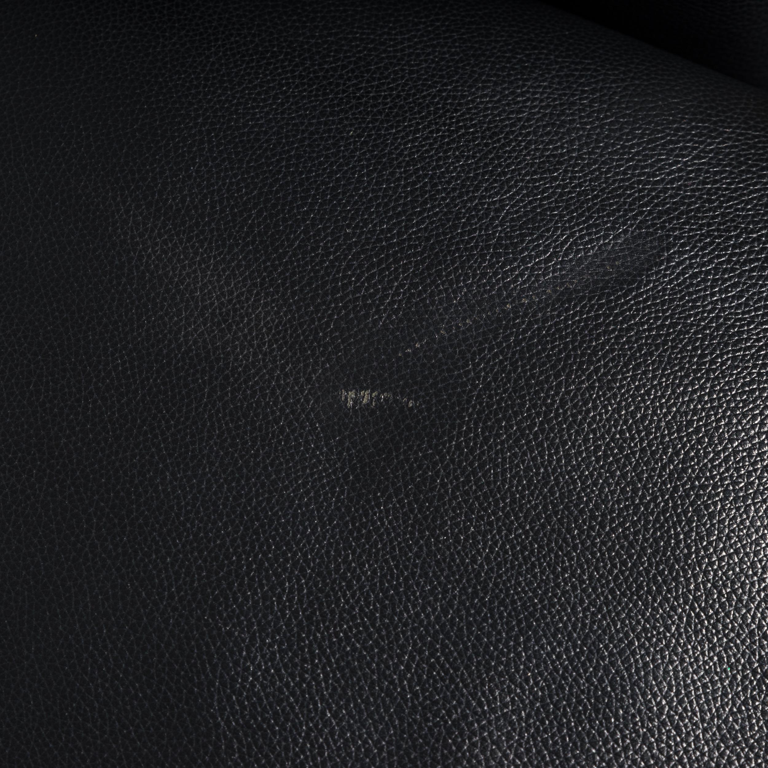 Pietro Arosio for Tacchini Black Leather Happy Hour Sofa 4