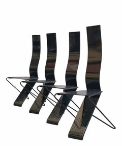 Pietro Arosio Set of 4 "Impronta" Chairs, Italy 1980s