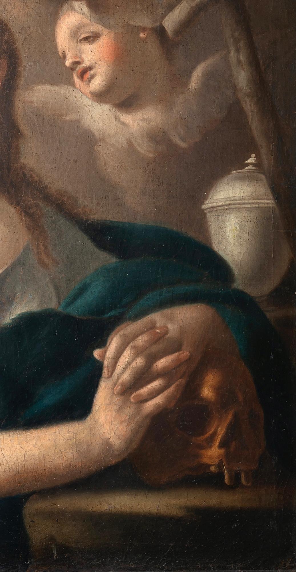 Peinture à l'huile sur toile de Mary Magdalene du 18ème siècle de Pietro Bardellino en vente 3