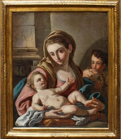 Madonna con Bambino e San Giovannino Olio su tela di Pietro Bardellino