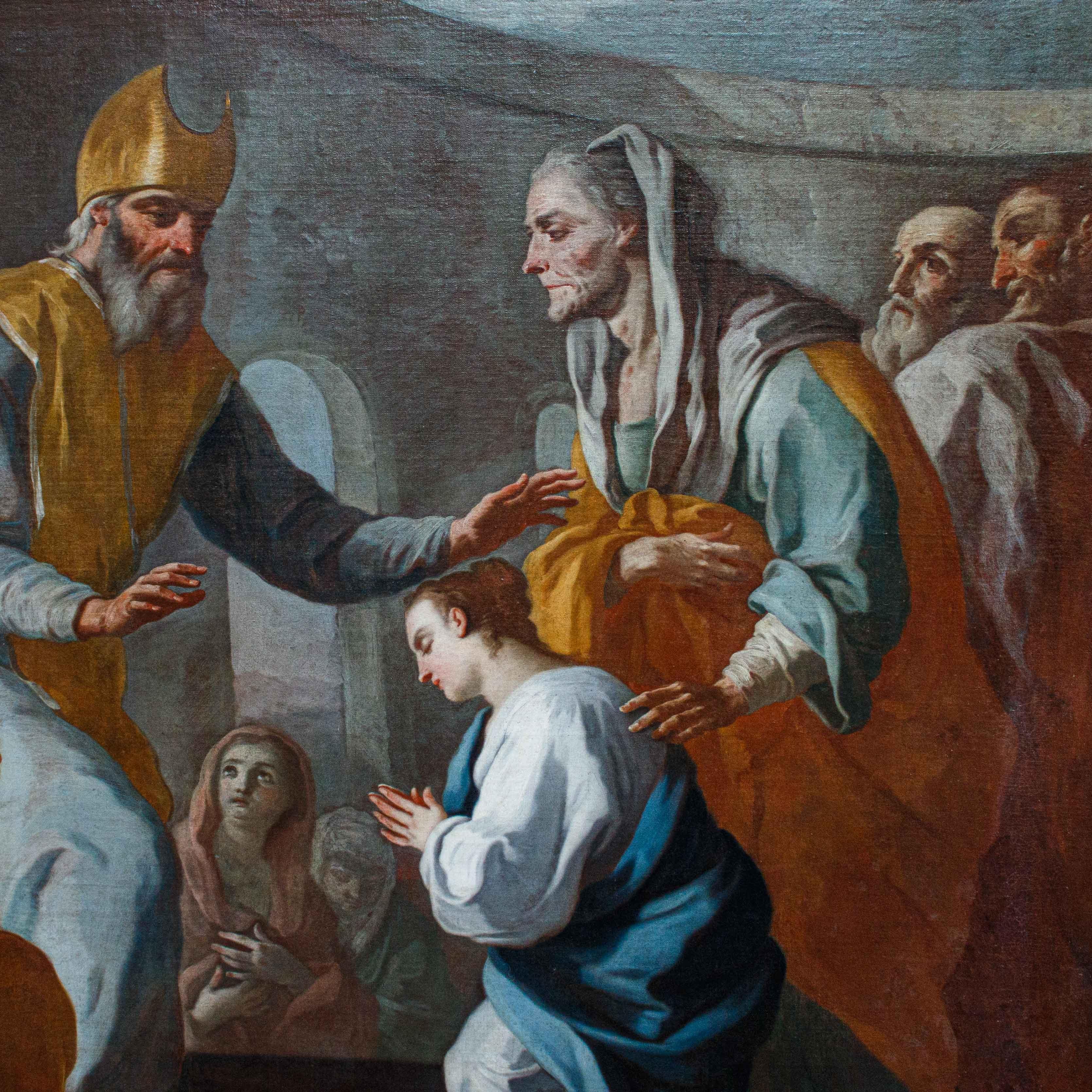Présentation de Marie au Temple Huile sur toile Ambit de Pietro Bardellino en vente 9