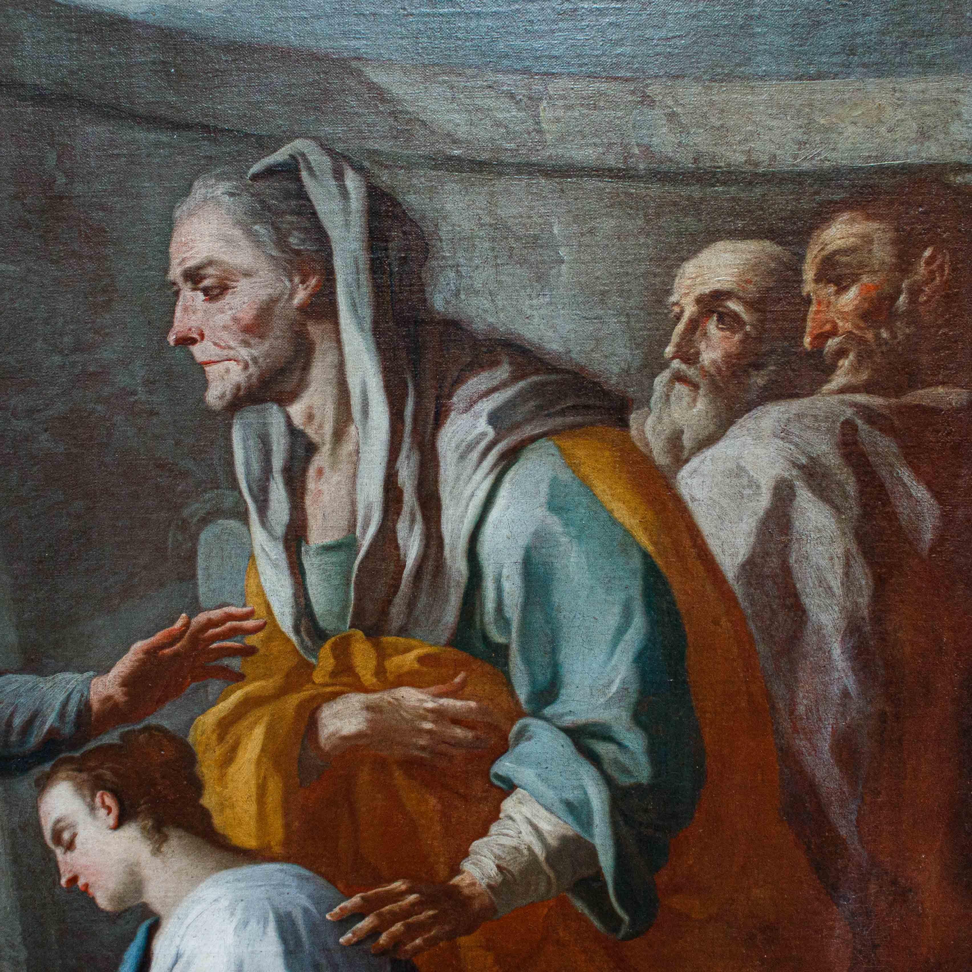 Présentation de Marie au Temple Huile sur toile Ambit de Pietro Bardellino en vente 1