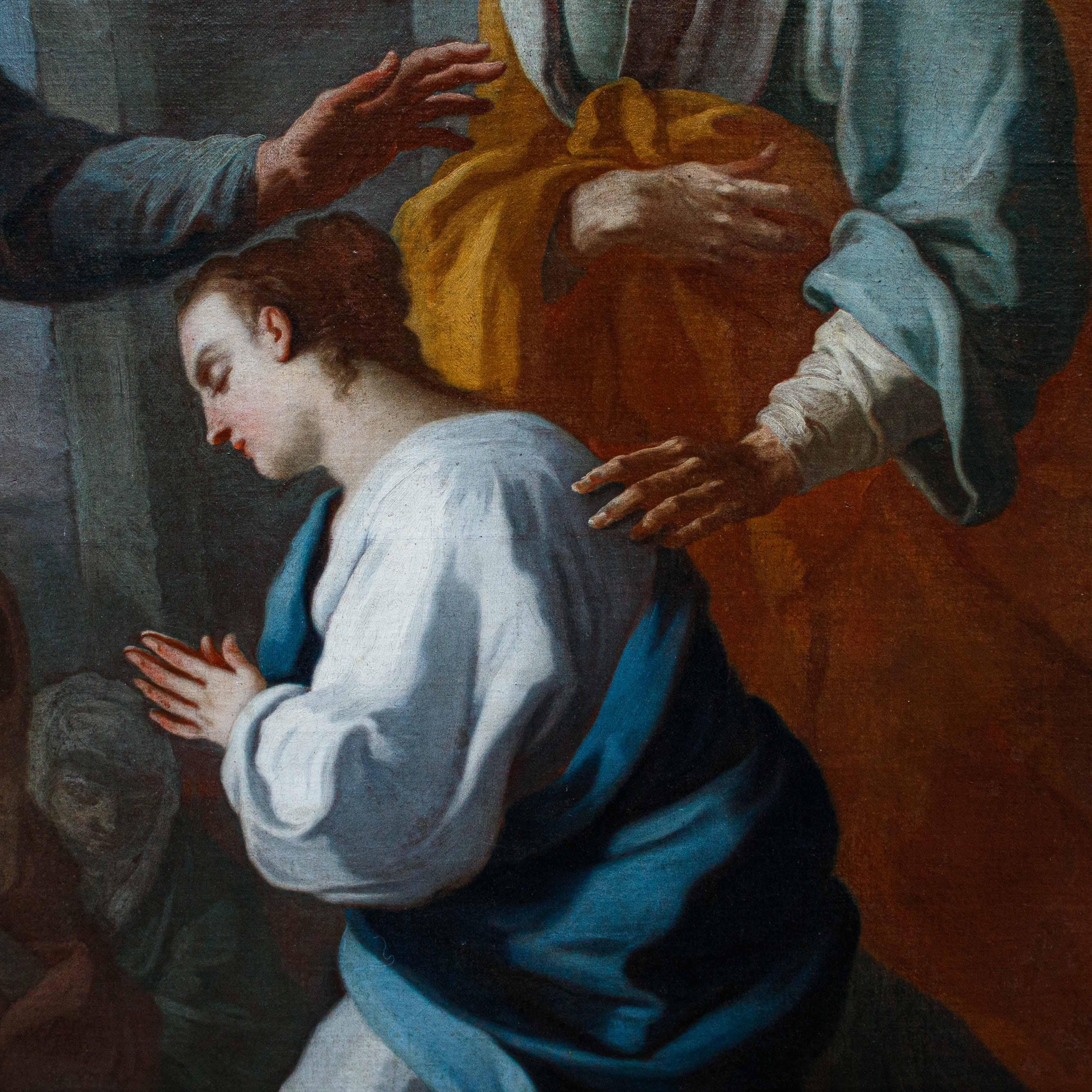 Présentation de Marie au Temple Huile sur toile Ambit de Pietro Bardellino en vente 2