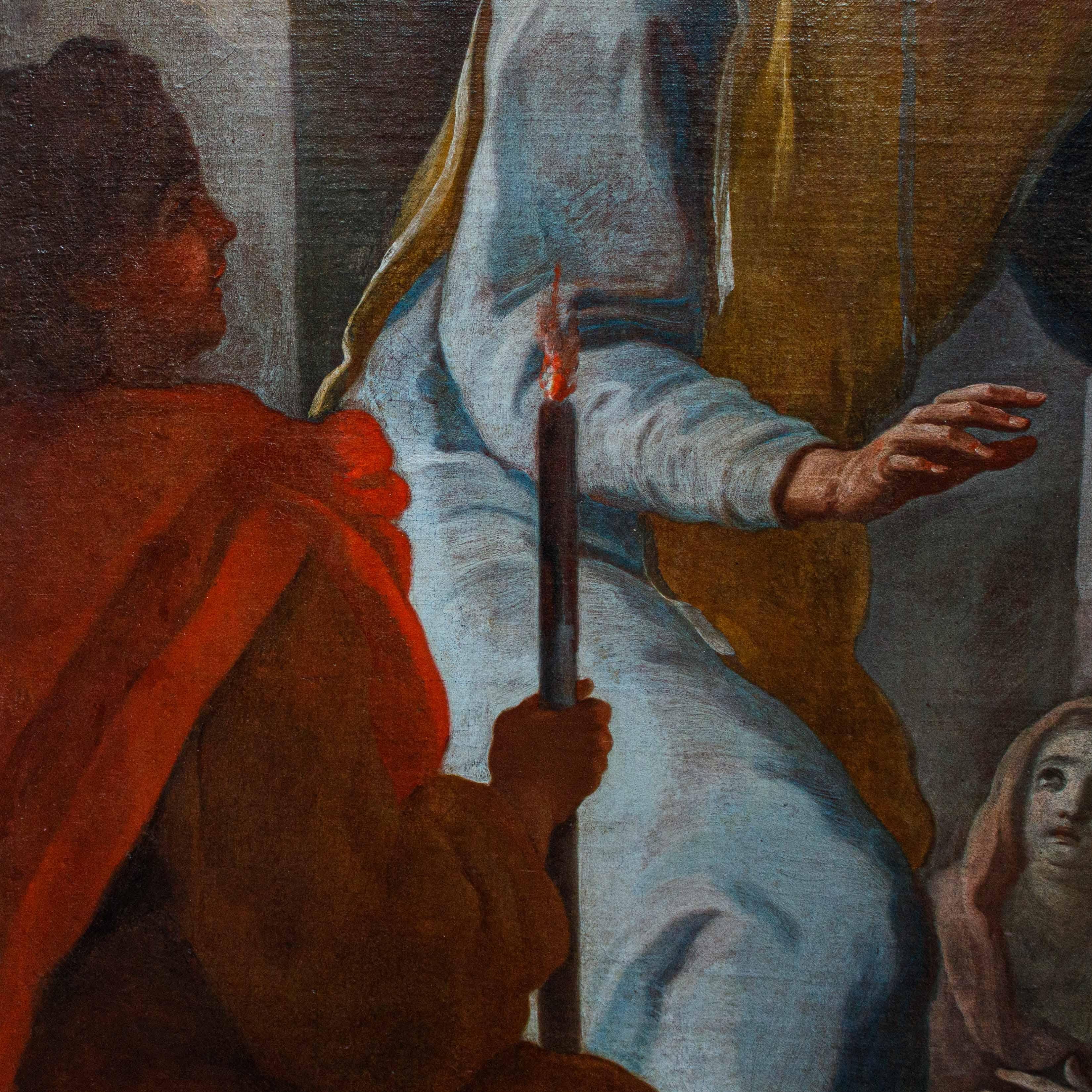 Présentation de Marie au Temple Huile sur toile Ambit de Pietro Bardellino en vente 5