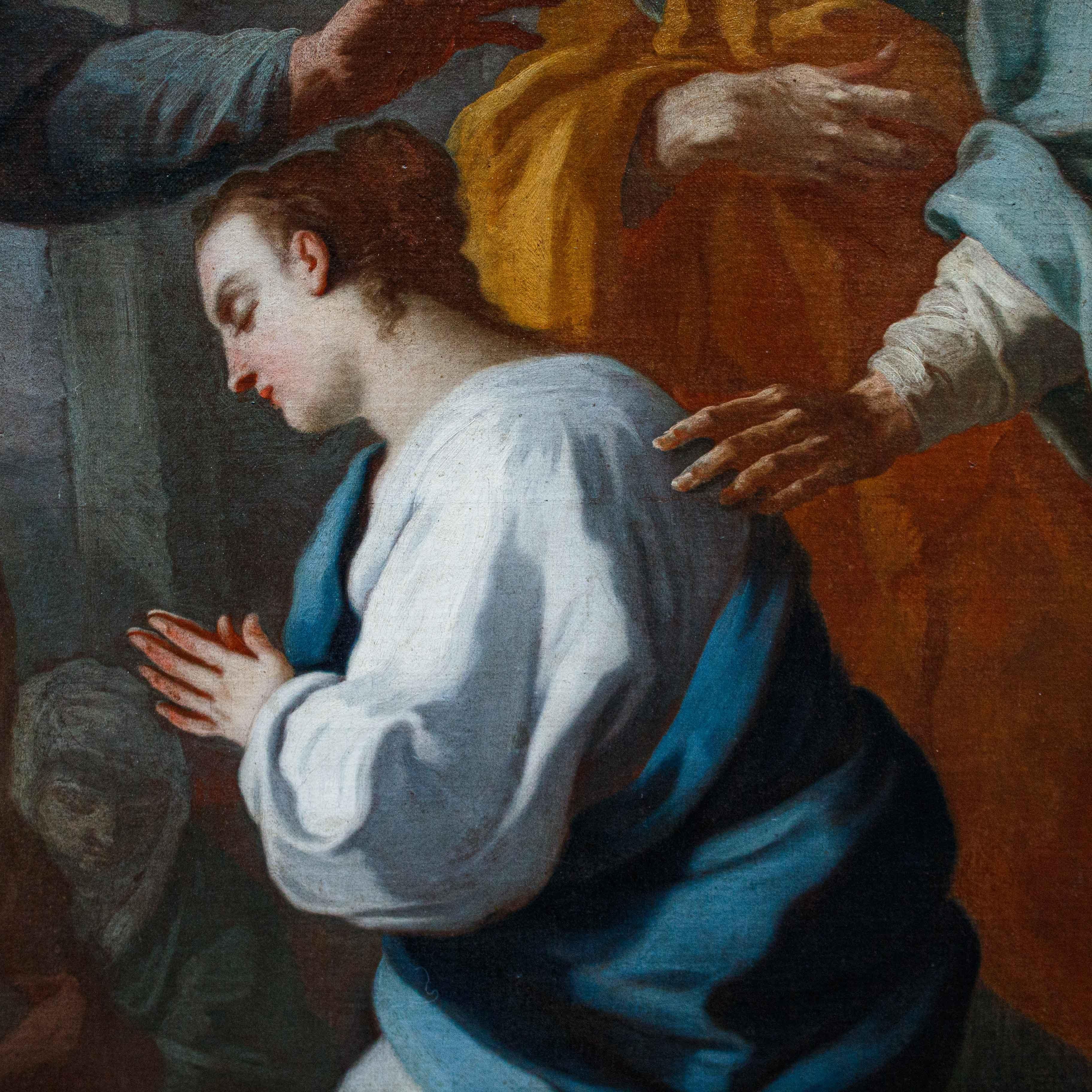 Presentation of Mary in the Temple Oil on canvas Scope of Pietro Bardellino 7