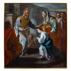 Présentation de Marie au Temple Huile sur toile Ambit de Pietro Bardellino