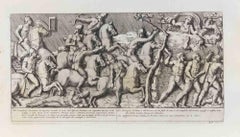 Scene from Trajan’s Dacian Campaigns... - Etching By Pietro Bartoli - 1672