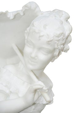 Pietro Barzanti, Marble Statue of a Young with an Umbreller, Figure