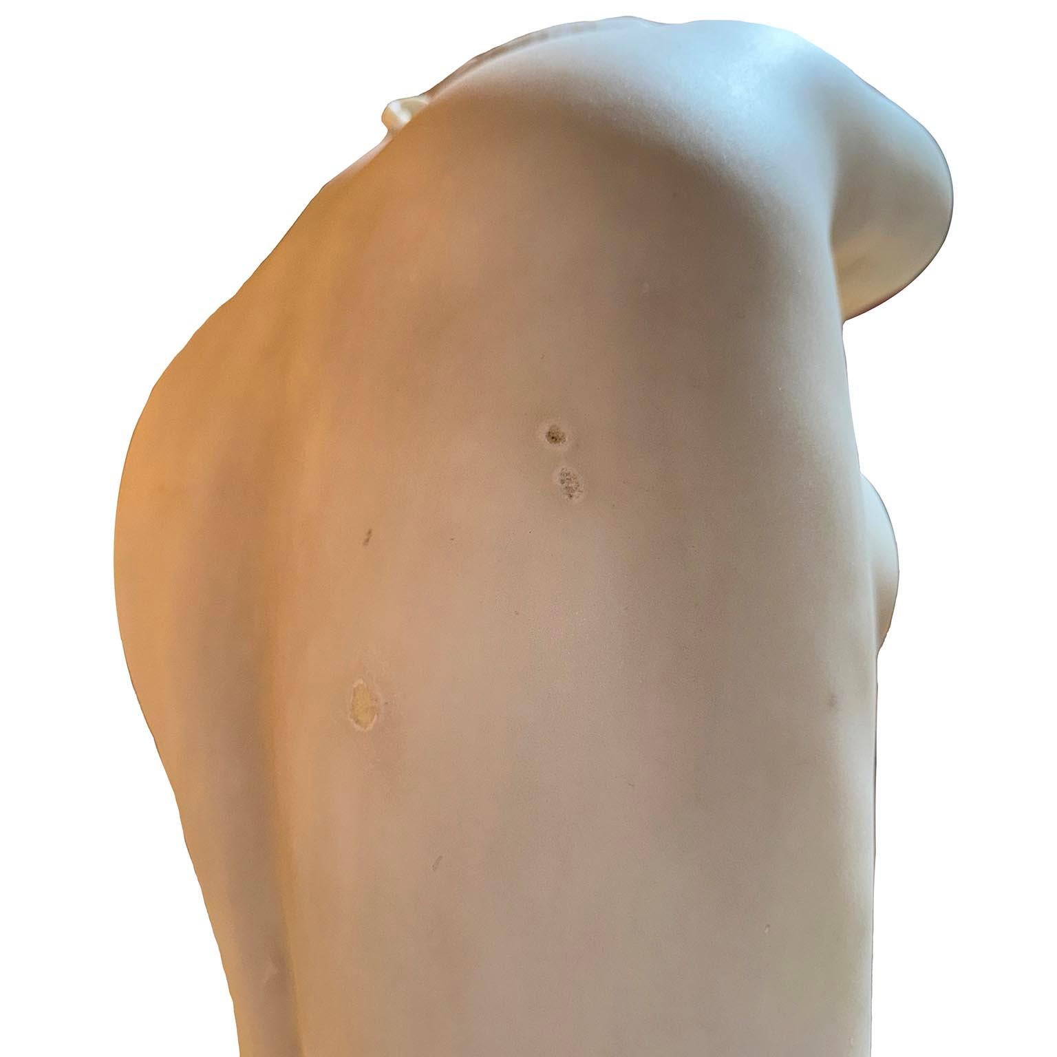 Pietro Bazzanti, Italian 19th Carved Marble Figure Semi-Nude Young Bather Girl For Sale 9
