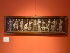 Fregio monocromo neoclassico toscano a tema mitologico