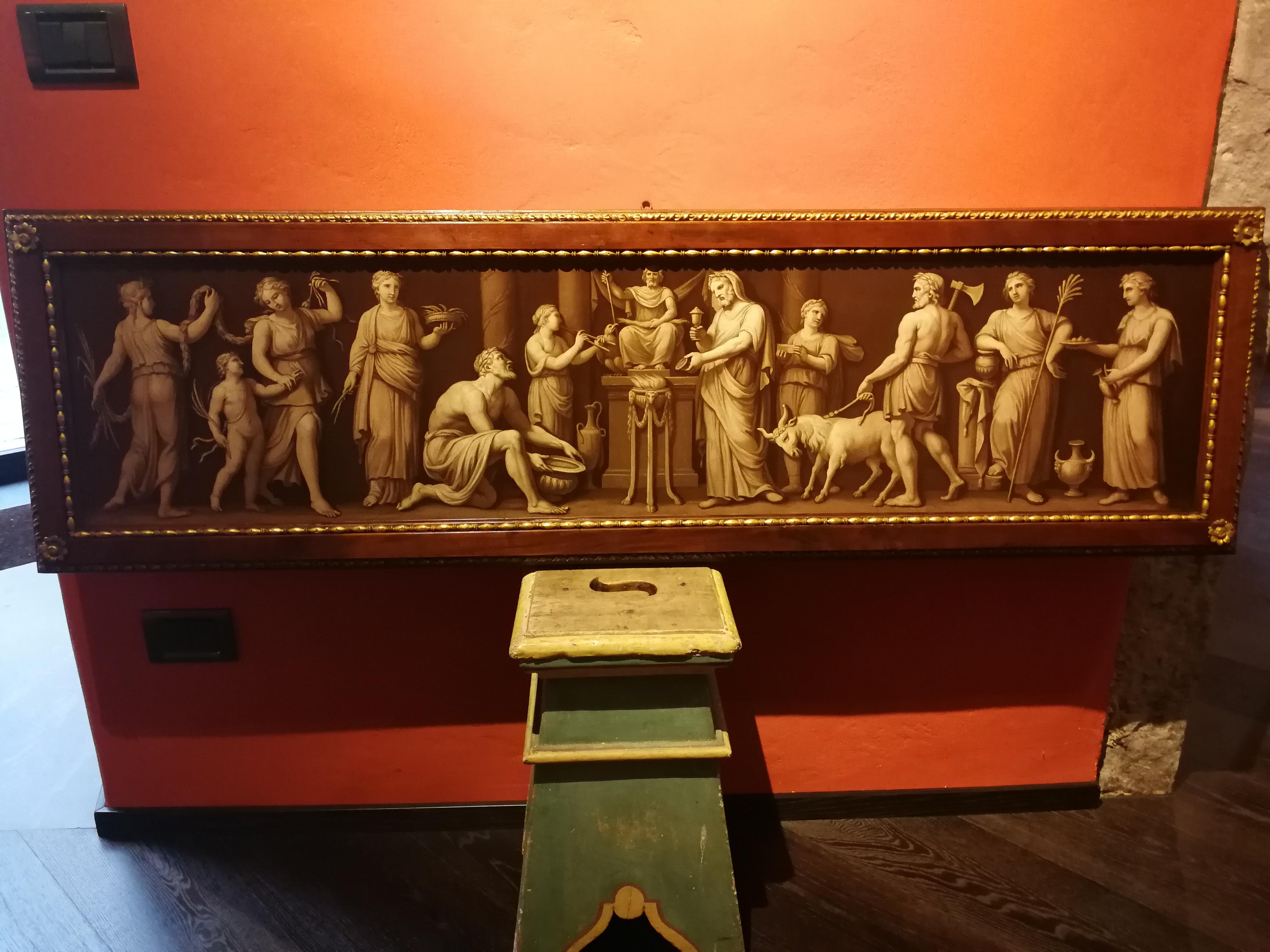 Mitología Friso monocromo Arte neoclásico toscano Pietro Benvenuti Siglo XVIII en venta 5