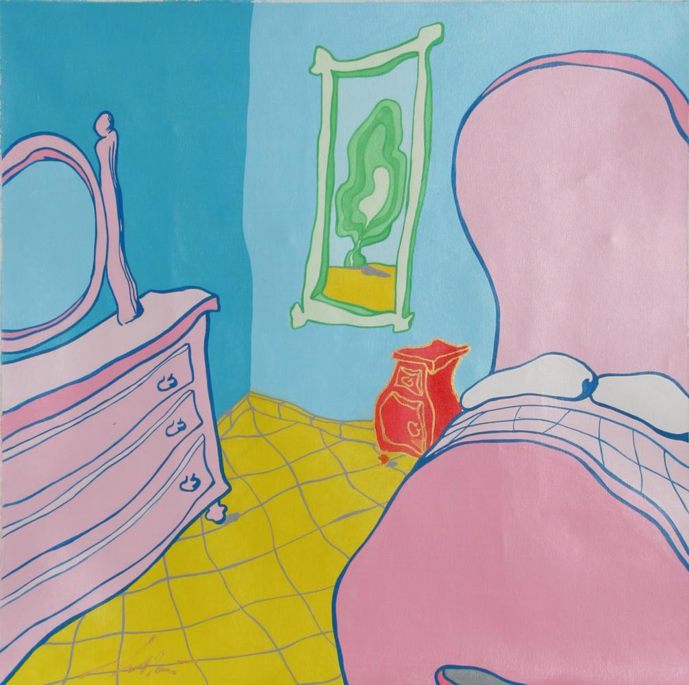 Interal Letto, Pittura Pop Surrealista di Pietro Bulloni