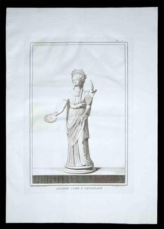 Antike römische Statue - Original-Radierung von Pietro Campana - 18. Jahrhundert