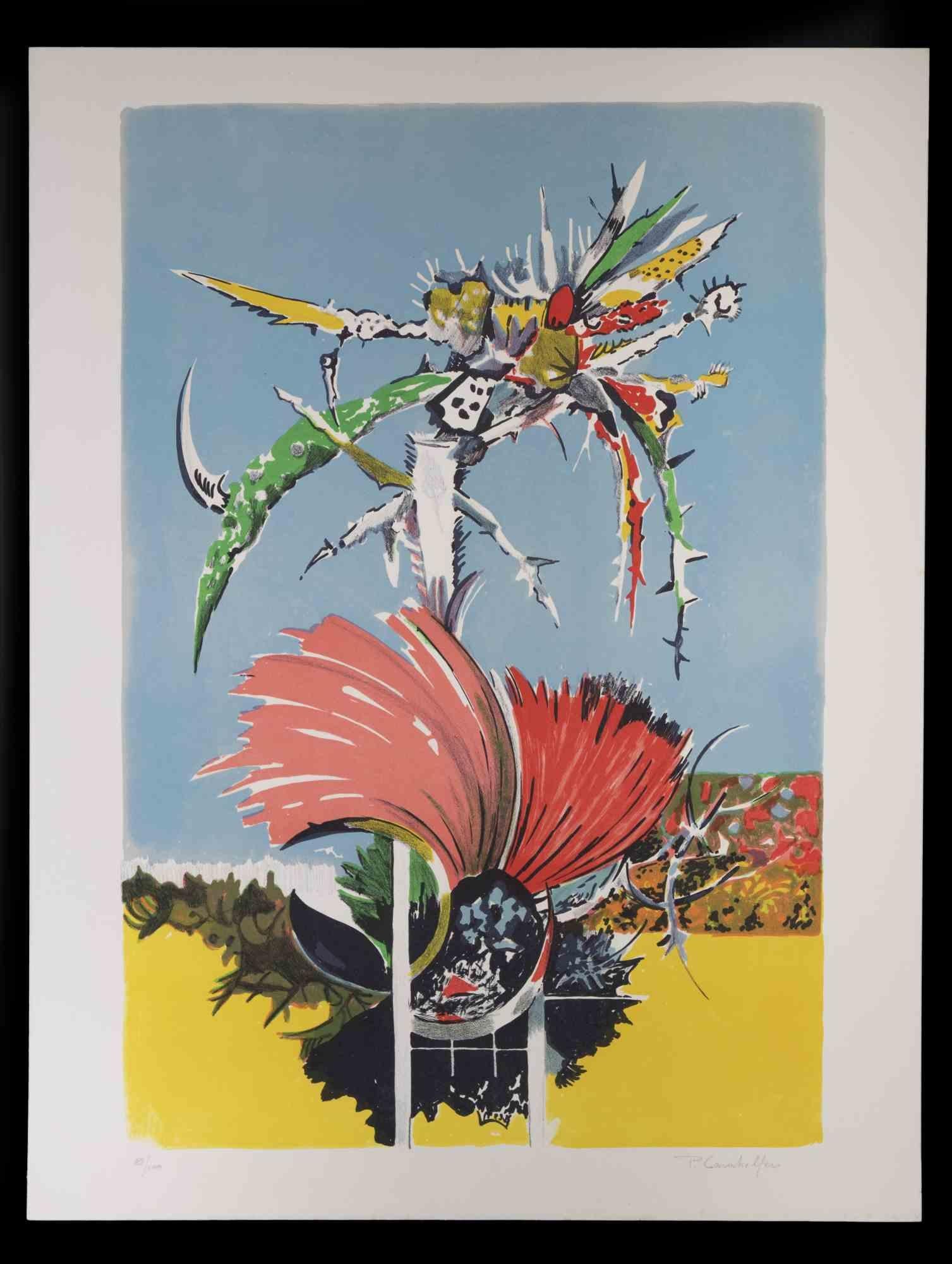 Nature Exposure is an original lithography, realized by Pietro Carabellese in the 1970s.

Hand-signed  on the bottom right. Numbered  on the bottom left. Edition of 100.