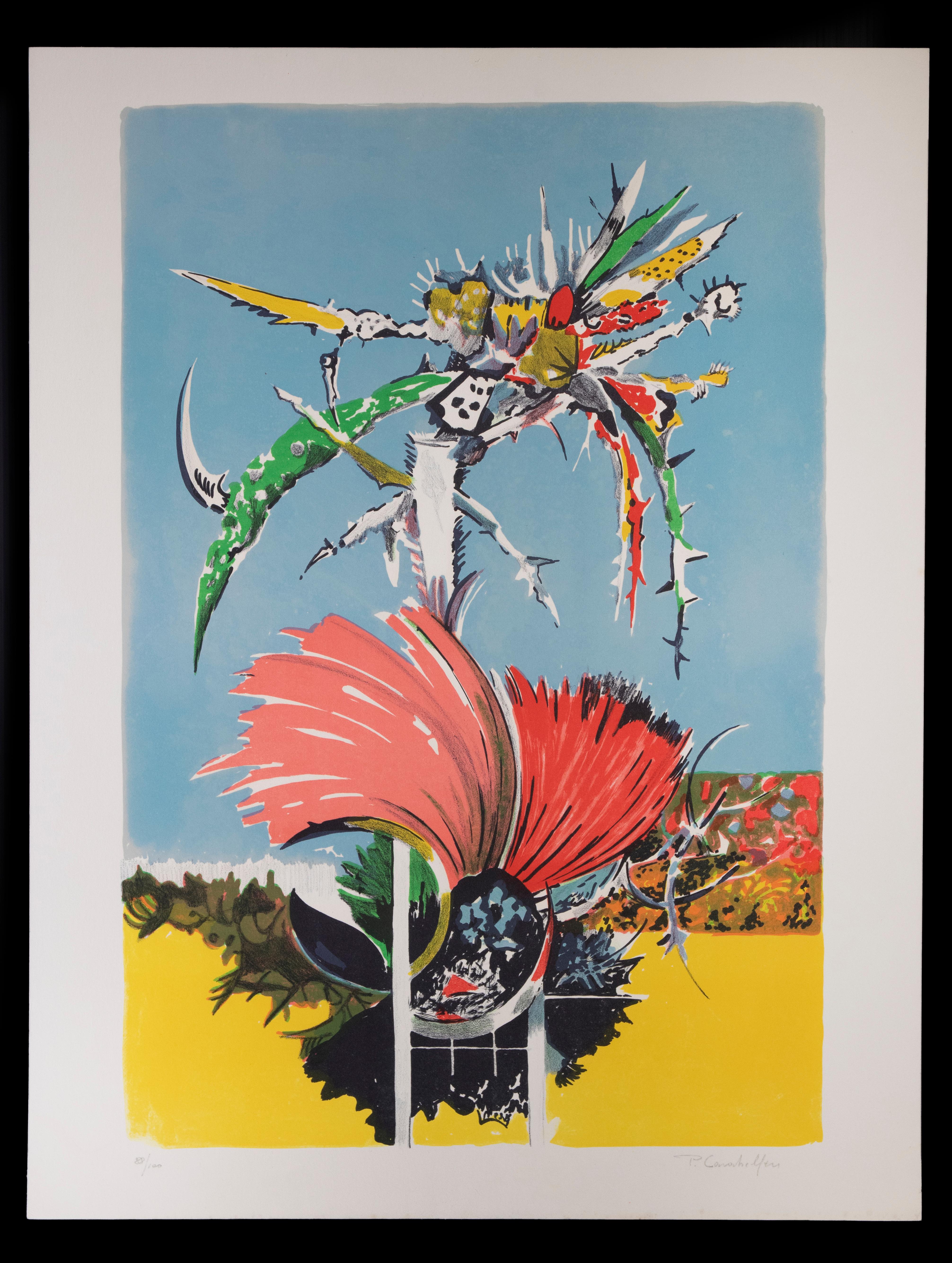 Nature Exposure is an original lithograph realized by Pietro Carabellese in the 1970s.

Hand-signed  on the bottom right. Numbered  on the bottom left. Edition of 100.